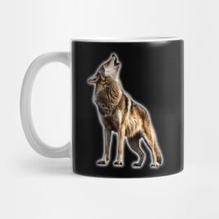 Lone wolf howling Mug